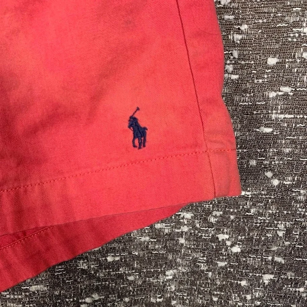 Vintage 90s Polo Ralph Lauren Red Elastic Waist Drawstring Shorts Mens Large